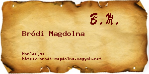 Bródi Magdolna névjegykártya