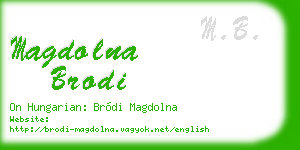 magdolna brodi business card