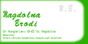 magdolna brodi business card